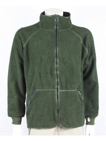 Genuine Surplus Dutch Olive Midlayer Fleece Jacket Full Zip, Pockets Army green