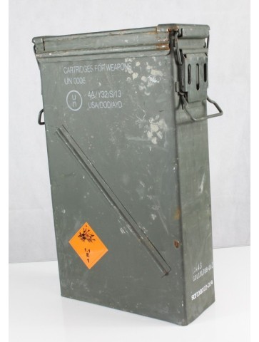 Genuine Surplus NATO 81mm Tall Ammo Box Metal Strong Military Ammunition Crate