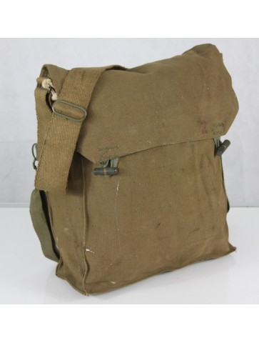 Genuine Surplus Czech Shoulder Bag Side Messenger Bag Vintage Brown Canvas Soft