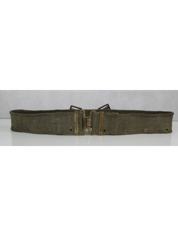 Genuine Surplus Vintage Dutch Army Pistol Belt 60mm Wide Army Military Buckle