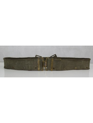 Genuine Surplus Vintage Dutch Army Pistol Belt 60mm Wide Army Military Buckle