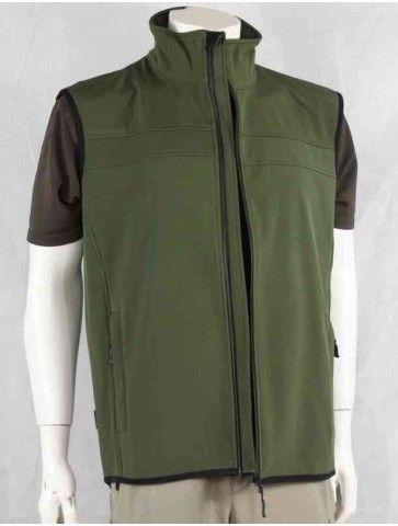 Highlander Softshell Gilet Olive Green Water Resistant Waistcoat