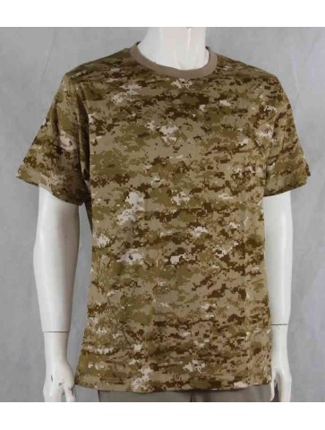 Highlander Digital Desert Camouflage Cotton T-Shirt Camo Sand brown Khaki