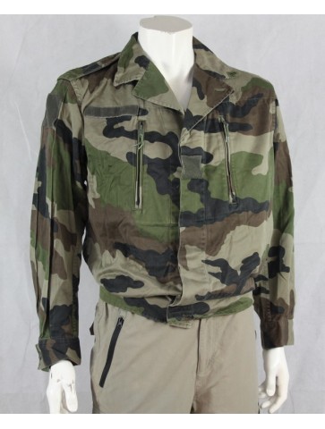 Genuine Surplus French Army Jacket CCE Camo Waist Length Bomber Canvas