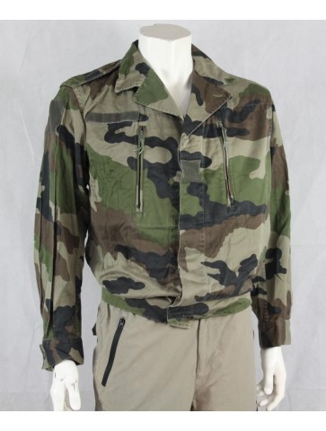 Genuine Surplus French Army Jacket CCE Camo Waist Length Bomber Canvas