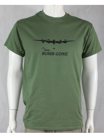 Bomb Gone Avro Lancaster Exclusive Printed T-Shirt RAF Military Forces Tactical Green