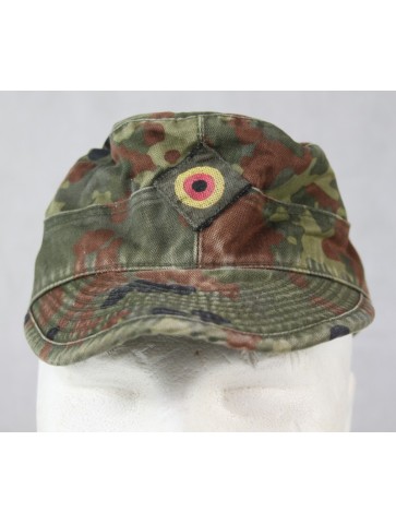 Genuine Surplus German Flaktarn Camo Field Cap Fatigue Hat Flecktarn Camouflage