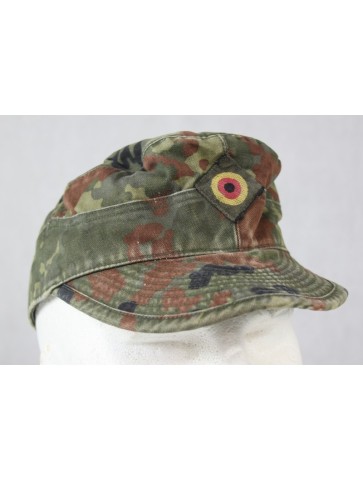 Genuine Surplus German Flaktarn Camo Field Cap Fatigue Hat Flecktarn Camouflage