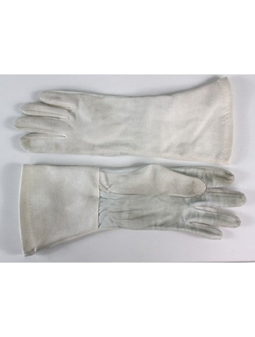 Genuine Surplus German Luftwaffe Airforce Pilot White Flying Gloves Leather Nomex