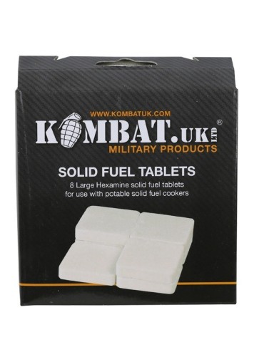 Kombat Hexamine Solid Fuel Tablets for Mini Solid Fuel Camping Stoves Pack of 8