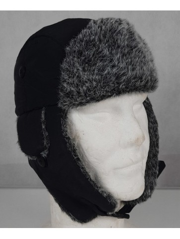 Cossack Hat Winter Grey Thermal Faux Fur Trapper Hat Size Small Adult