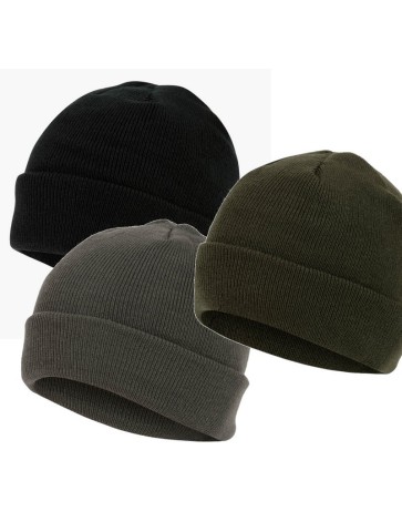 Knitted Hat Watch Cap Thermal Thinsulate Winter Military Warm Beanie Green Black