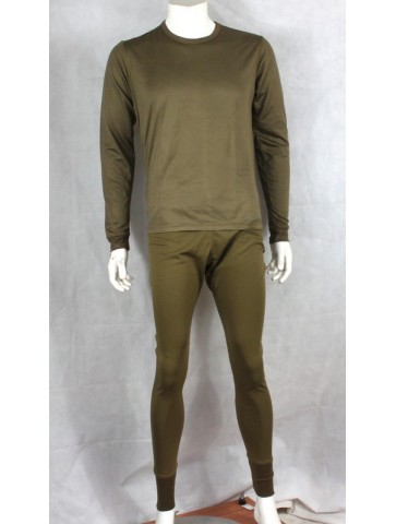 Genuine Surplus British Army Wicking Thermal Top Vest Long Johns Light Olive G1