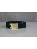 Military Style Cotton Webbing Belt FrNavy Metal Clasp Buckle XXL 40-56" W (381)