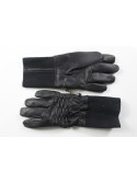 Genuine Surplus Leather Gloves Long Cuffs Jersey Lining Black Size 9 (382)