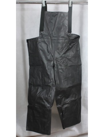 Genuine Surplus Swedish Military Black Rubberised Waterproof Over Trousers New