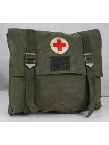Genuine Surplus Swedish Medic Bag Side Bag Vintage Messenger Cotton Canvas