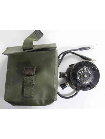 Genuine Surplus Swedish Army Field Telephone in Pouch Military (492)