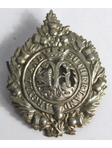 Genuine Surplus Argyll & Sutherland Regiment Cap Badge Metal Infantry (598)