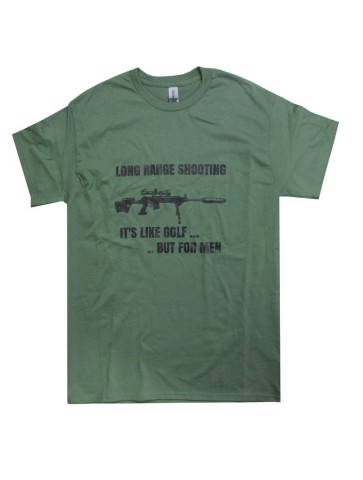 Long Range Shooting Exclusive Printed T-Shirt RAF Army Military Forces Tactical Green
