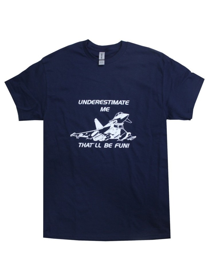 Underestimate Me Typhoon Jet Exclusive Printed T-Shirt Military Forces Aviation