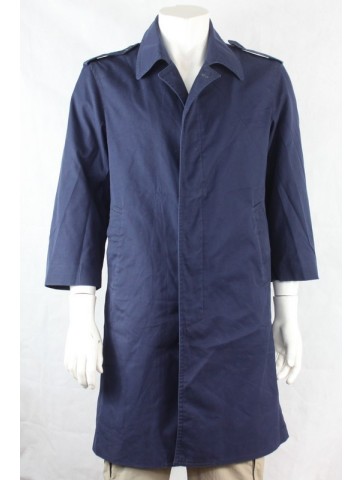 Genuine Surplus French Army Raincoat Mac overcoat 33" Chest Navy Blue (617)