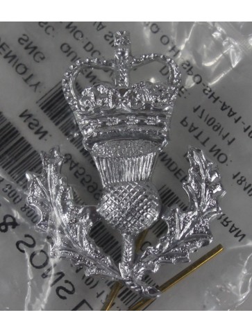 Genuine Surplus Queens Own Highlanders Anodised Sporran Badge Metal (634)