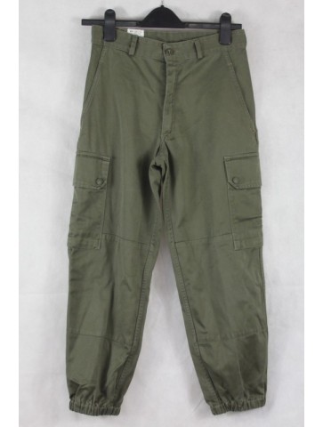 Genuine Surplus French F2 Vintage Combat Trousers Olive Green Zip Fly (648)
