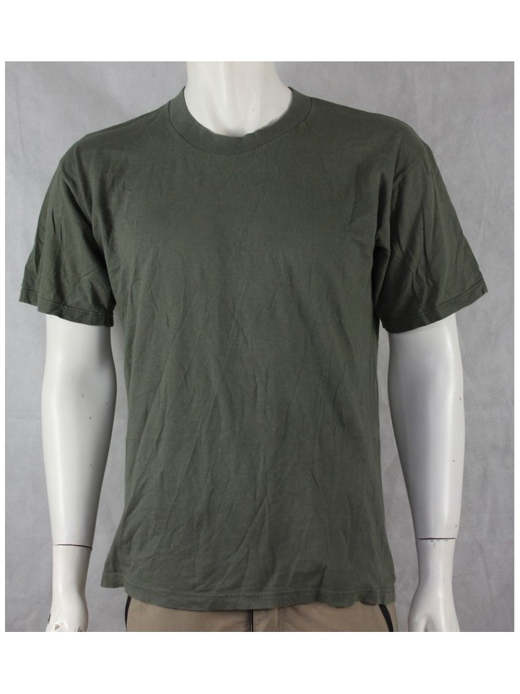 Genuine Surplus Vintage French Cotton Olive  T-Shirt Short Sleeve 1990's (685)