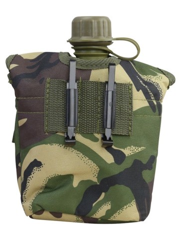Fabric Covered Plastic Water Bottle Drink Bottle Kids Cadets DPM Camo Olive BTP