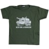 Kid On A Mission Printed Military T-Shirt British Forces Childrens Olive Green