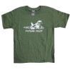 Kids Future Pilot Printed Military T-Shirt British Forces Childrens Olive Green