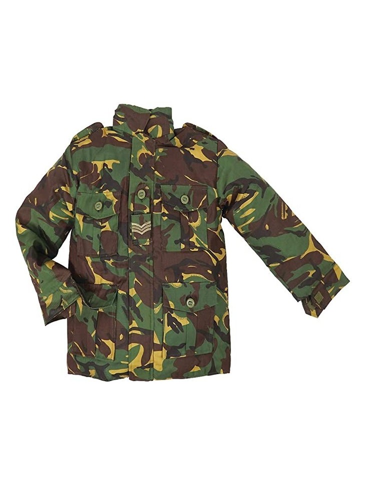 Kids/Boys Army British DPM Padded Quilted Zipped Camo Jacket Size 3-13 Years