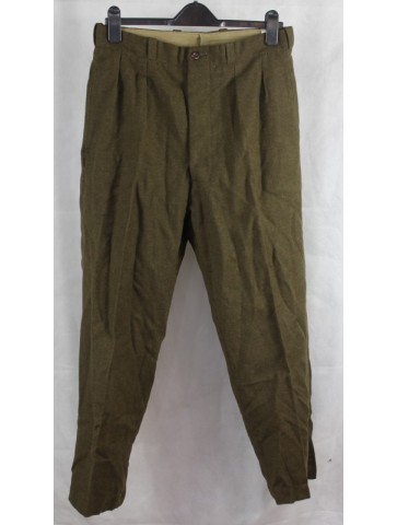 Genuine Surplus Vintage Wool Army Trousers Khaki 32" Waist 27" Leg (738)