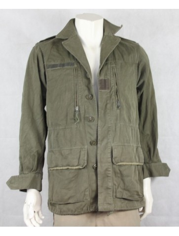 Genuine Surplus French Army F2 Vintage Combat Jacket Green Canvas
