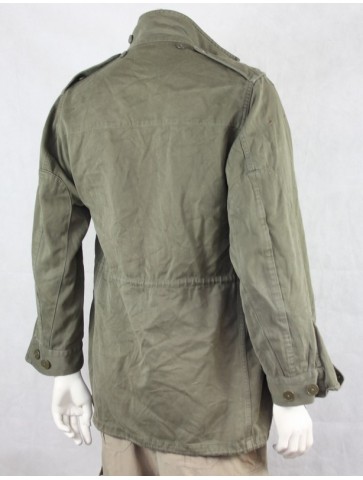 Genuine Surplus French Army 300 Vintage Combat Jacket Green Canvas