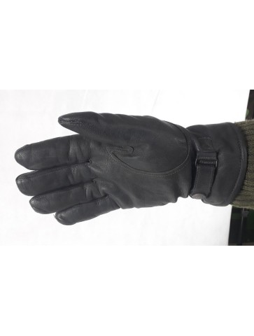 Genuine Surplus German Grey Leather Army Gloves "Luftwaffe" Fabric Lined All Siz
