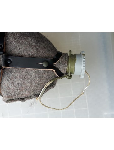 Genuine Surplus Czech Army Wool Fabric Covered Metal Water Bottle Screw Top