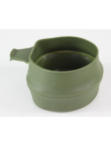 Genuine Surplus Swedish Folding Camping Cup Green Plastic Compact Small Travel