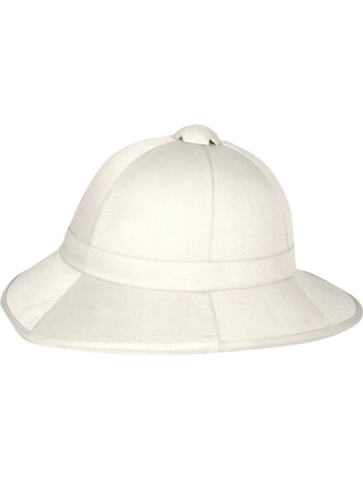 Wolsely Pith Helmet Vintage Style Cotton Sun Hat British Army 1900's White