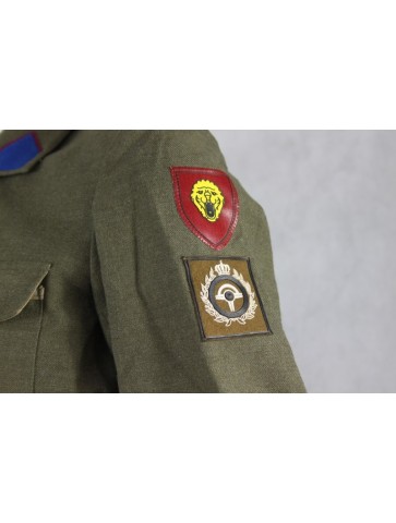 Genuine Surplus Belgian Army "Ike" Jacket 1970's Badged w Dog tag 36-38" (800)
