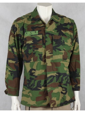 Genuine Surplus Rare Korean Army Shirt Camouflage Dated 2000 36-38" Chest (812)