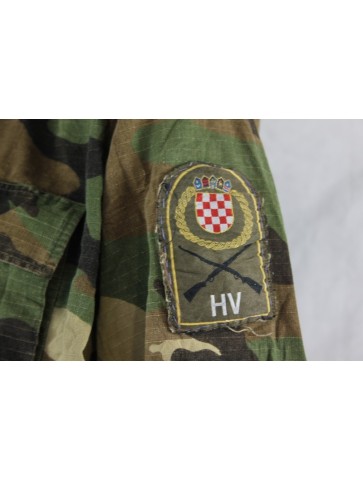Genuine Surplus Croatian Army Camouflage Ripstop Shirt Cotton Blend