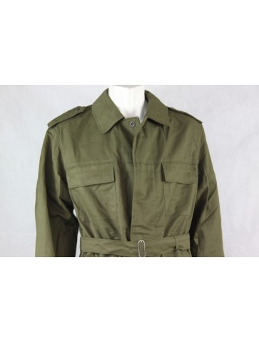 Genuine Surplus Czech Army Parka Unlined Olive Green Canvas Belted