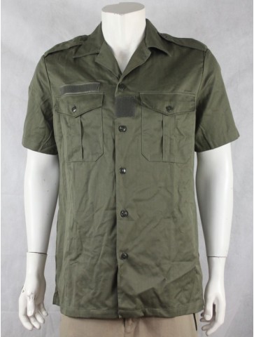 Genuine Surplus French Army Short Sleeve Shirt Olive Green