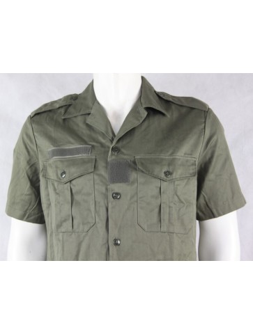 Genuine Surplus French Army Short Sleeve Shirt Olive Green
