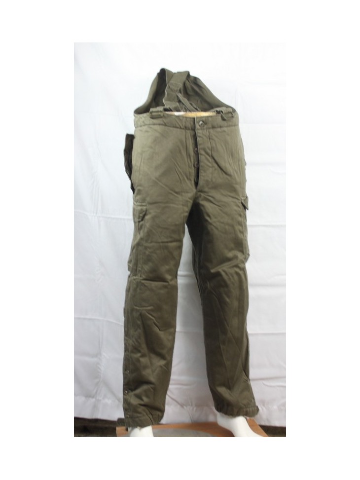 Army Surplus Austrian Olive Padded Winter Trousers Bib n Brace