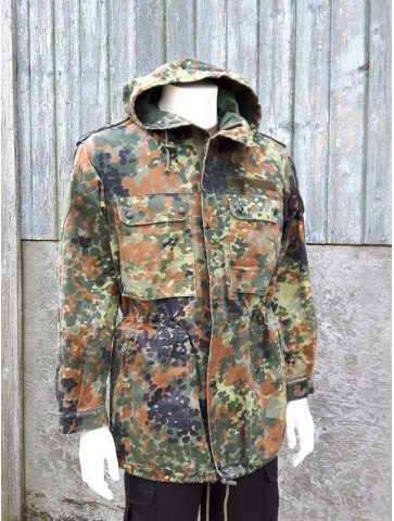Genuine Surplus German Army Flektarn Parka Cotton Camouflage Unlined