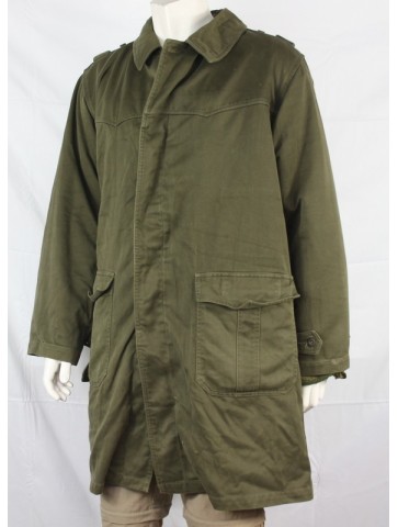 Genuine Surplus Serbian Olive Winter Parka Cotton Canvas Faux Sheepskin Lining