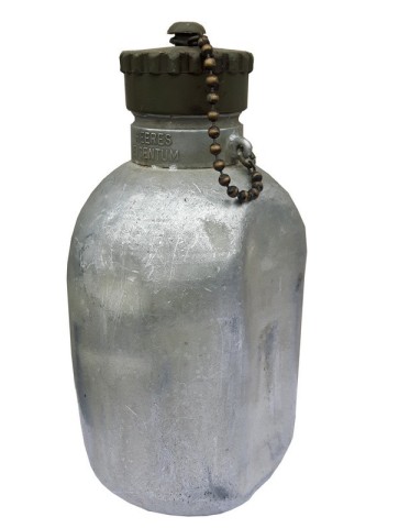 Genuine Surplus Austrian Water Bottle Aluminium Metal Screw Top Army Vintage